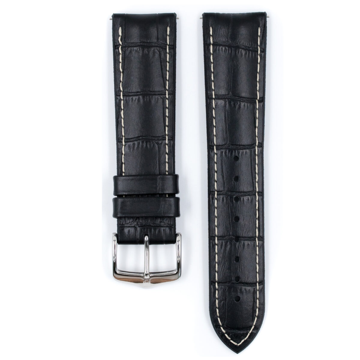 Hirsch Uhren Leder Calfskin Gürtel George L schwarz 22mm 0925128050-2-22 - Image 2