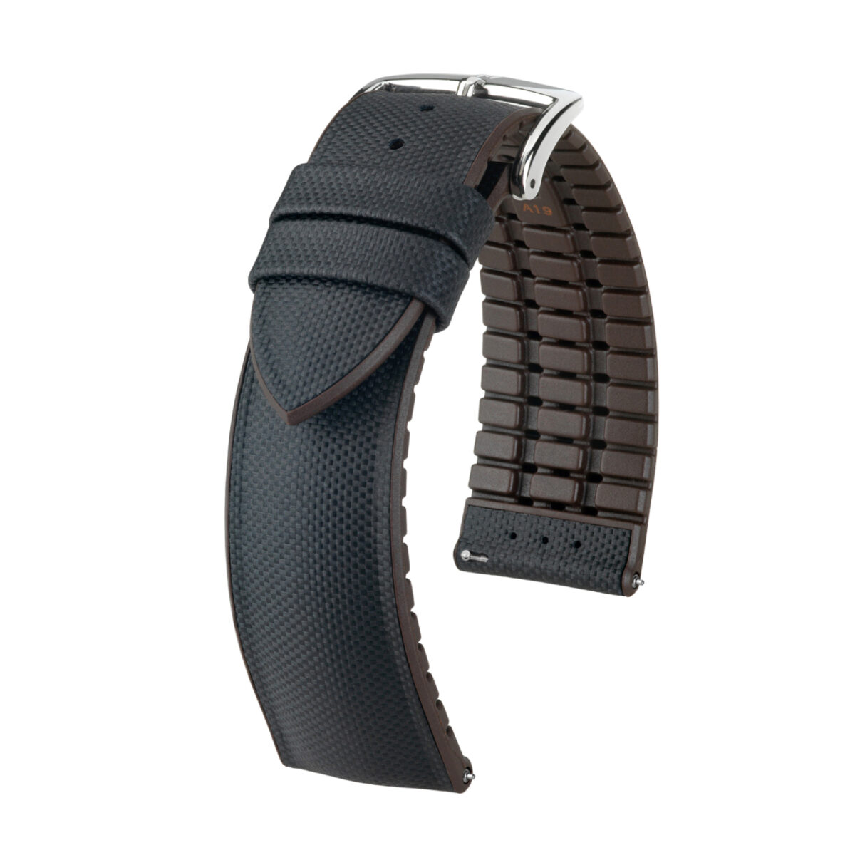 Hirsch Arne schwarzer Kalbuhrband 18 mm 0921094050-2-18