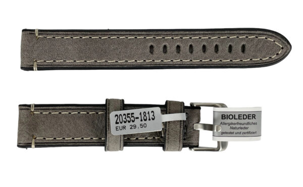 Rodeosoft Chrono dunkelgraue Uhren Lederband 18 mm