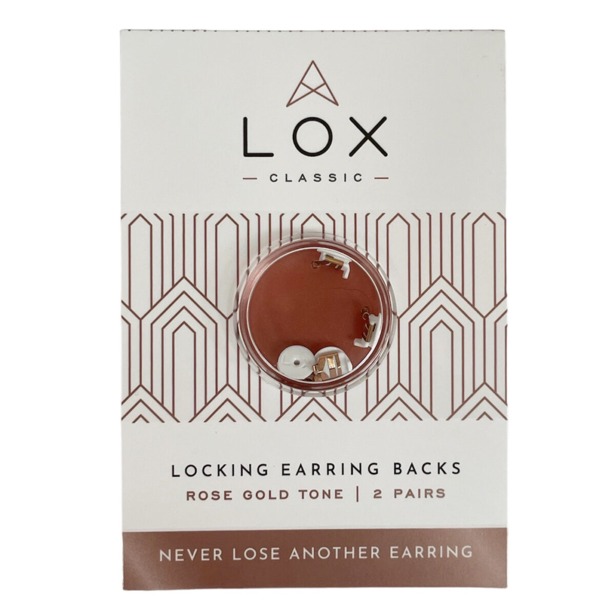 LOX Classic Locking Earring Rücken Rose Gold Ton