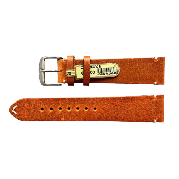 Casablanca echtes rotbraunes Uhrenband mit Stich 20 mm