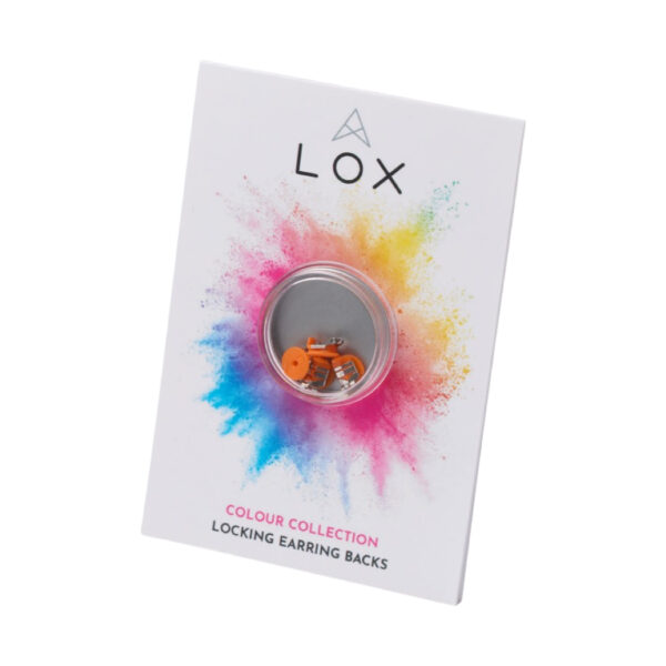 LOX Classic Locking Earring Rücken orange Farbe