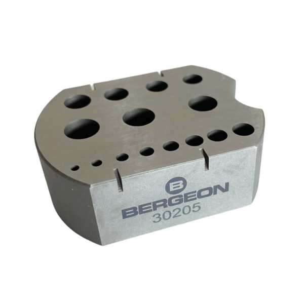 Bergeon 30205 Schleifstab in Stahlwerkzeug mit 15 Löchern 2.00 - 8.60 mm