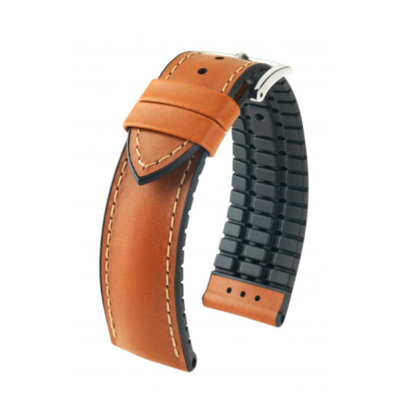 Hirsch James L braunem Kalb Lederuhrband 18 mm 0925002070-2-18