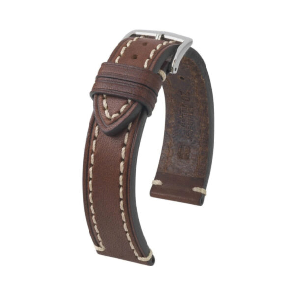Hirsch Liberty Artisan XL braunem Kalb Lederuhrband 22 mm 10920210-2-22