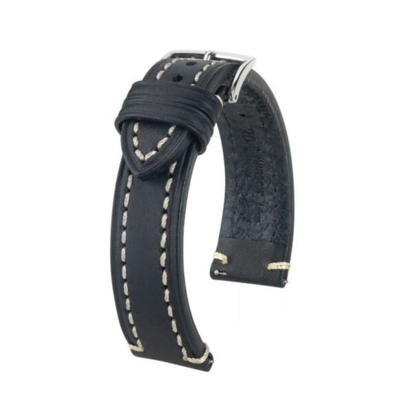 Hirsch Liberty Artisan XL schwarzes Kalb Lederuhrband 22 mm 10920250-2-22
