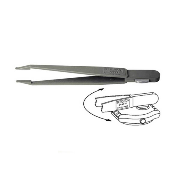 Bergeon 6460-P Plastikbatterie-Tweezer mit Batterie-Hatchöffner für Swatch-Uhren