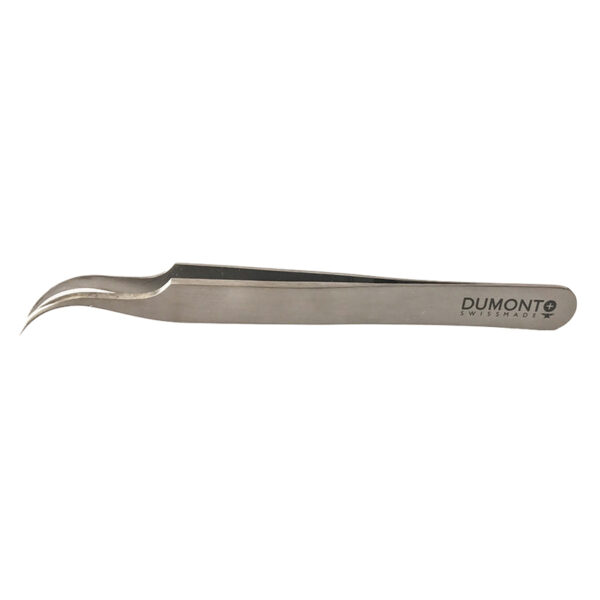 Dumont #7 Tweezers aus Kohlenstoffstahl fein, gekrümmte Punkte 115mm