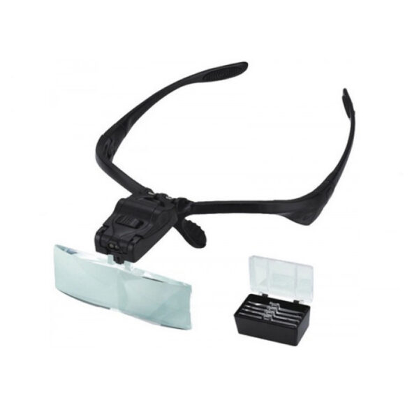 Bergeon 8909 Brille binocular vergrößern LED-Licht 1.0x, 1.5x, 2.0x, 2.5x und 3.5x