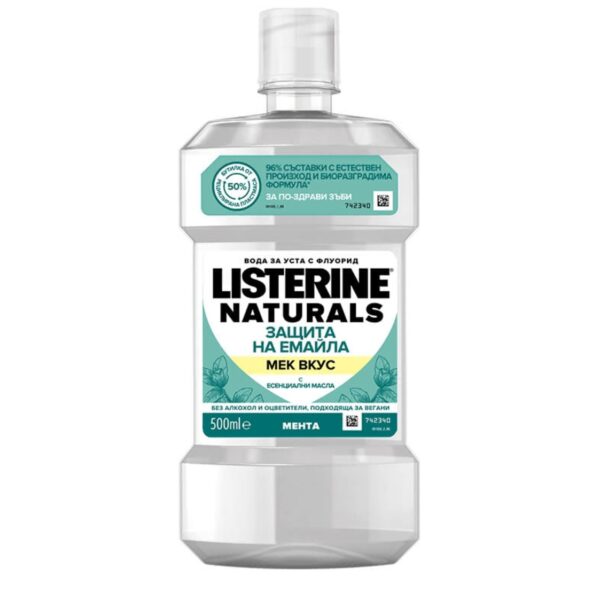 LISTERINE NATURALS ENAMEL PROTECT Mundwäsche Herbal Mint 500 ml.