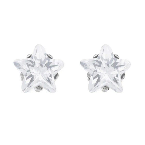 Studex Tiffany Cubic Zirconia Stern weiße Ohrringe Ohrringe 7522-0402
