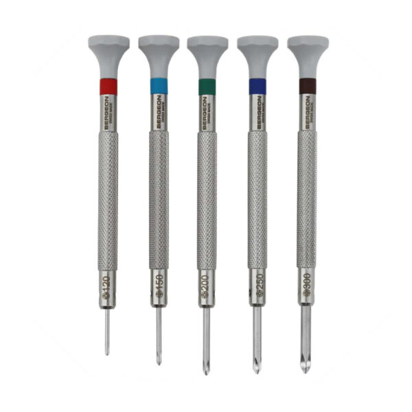 Bergeon 30081-C-P05 Phillips Schraubendreher Set von 5
