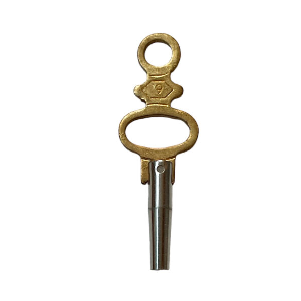 Taschenschlüssel Nr. 7 Nickelbelagter Stahlrahmen und geschlagener Messinghandschuh 1,30 mm
