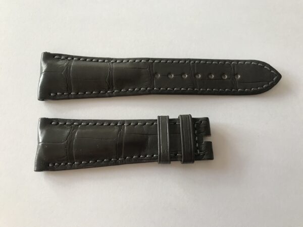 Neuer Heuer Carrera Alligator dunkelgrauer Lederband 22mm