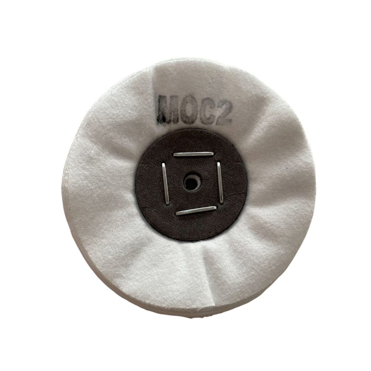 Merard Polierrad für die Veredelung N° MOC2, weißes Flanell, mit Seam Ø 100 mm, 20 Falten