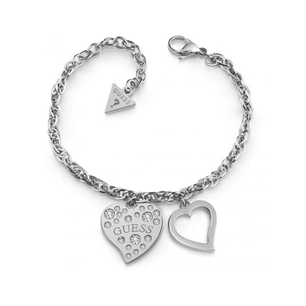 Guess Damenarmband mit Herzen und SWAROVSKI Steinen UBB78094-S