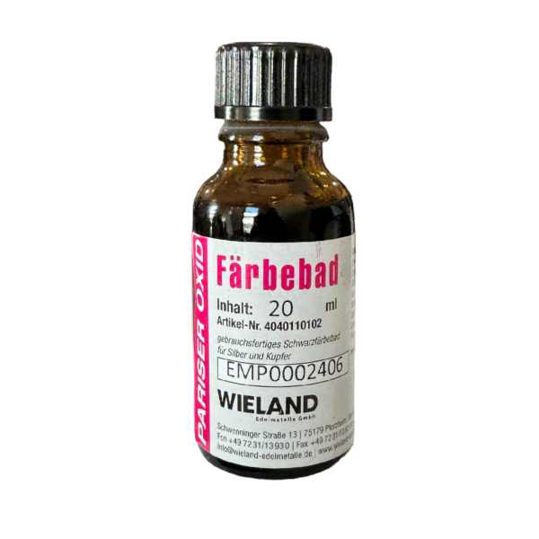 Paris Oxide zur Verdunkelung von Silber und Kupfer 20 ml