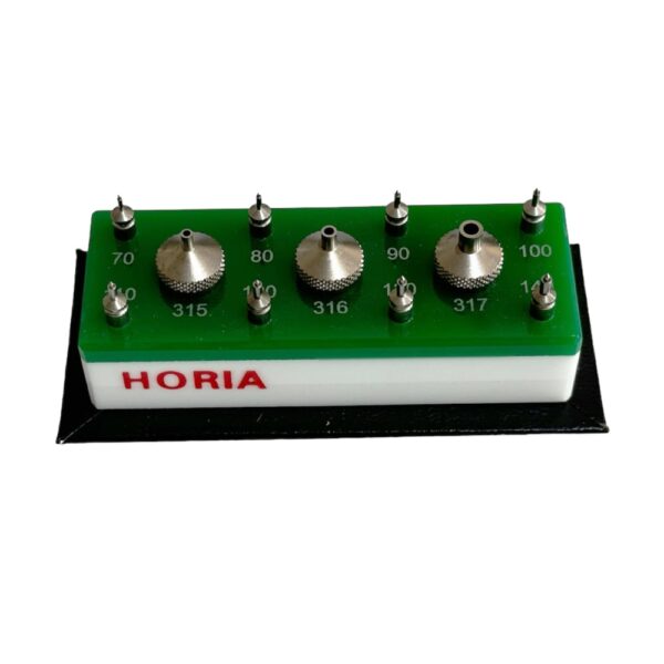 Horia Jewelling Ref-1 Set mit 11 Stück, inklusive 8 Pumpenhebeln und 3 Ambossen