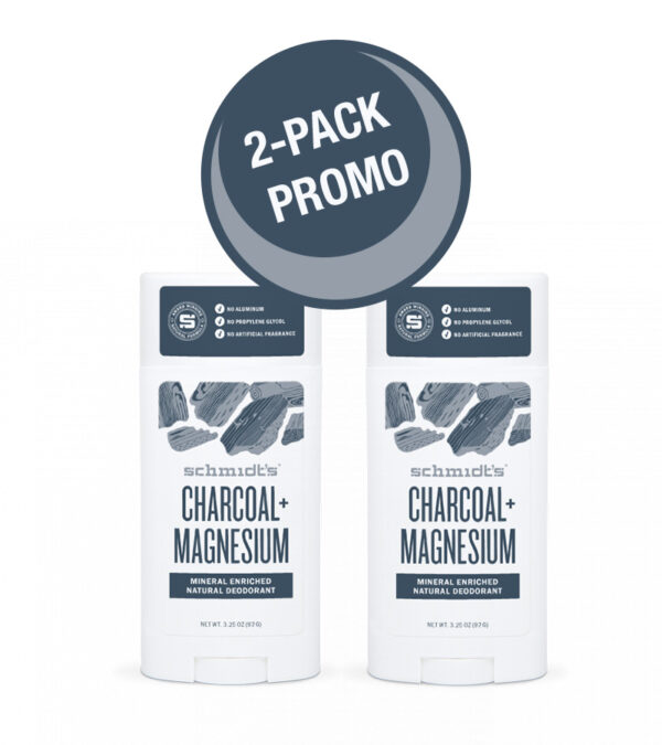 PROMO 2-PAK: Natürlicher Deostick Aktivkohle + Magnesium 92 gr.