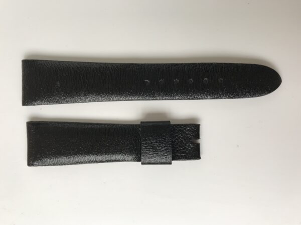 Neuer schwarzer Lederarmband für Herrenuhren von Movado (20mm)