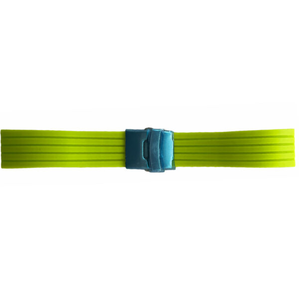 Gugita Neongrüner Silikon Chrono Armband mit Dornschließe – 20mm