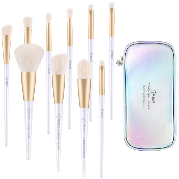 Makeup Pinsel mit Glänzendem Gehäuse Mermaid BESTOPE 10 Pcs