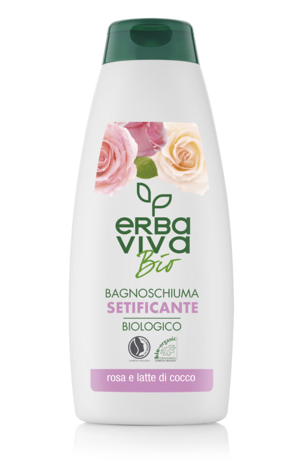 Erba Viva Bio Feuchtigkeitsspendende Duschgel mit Rose und Kokosmilch 500 ml