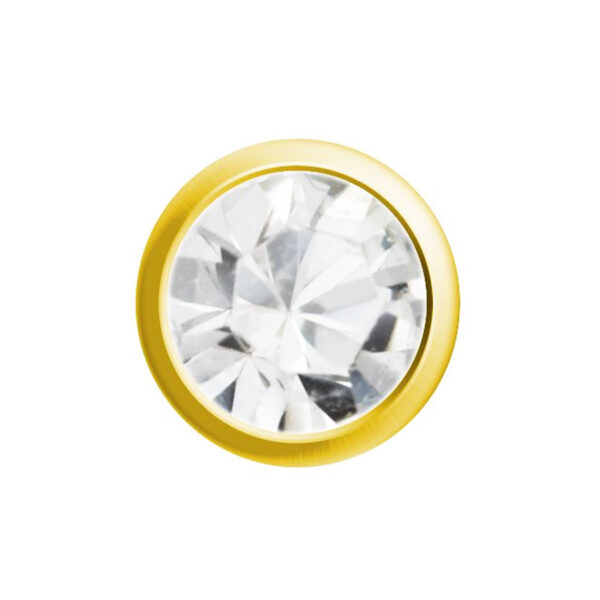 Diamond imitation Easy Piercy Comfort gold plattierte Ohrstecker Ø 3,95 mm