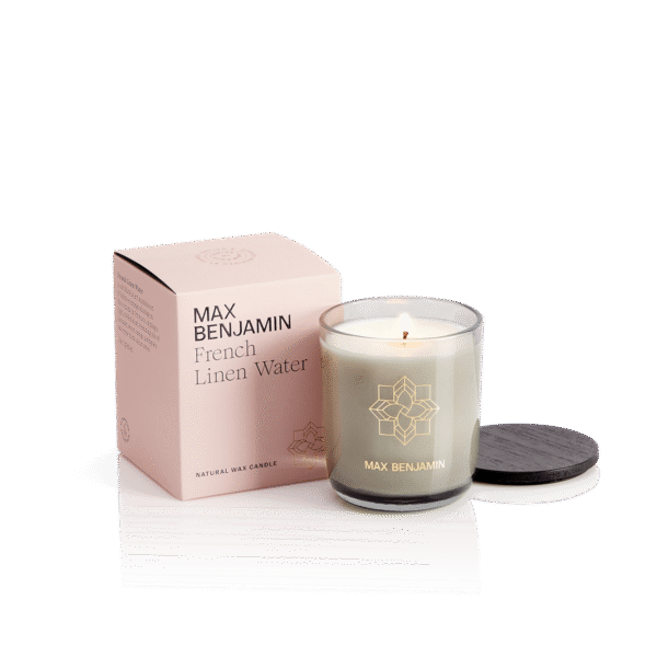 French Linen Water Luxury Natural Candle&Lid Max Benjamin