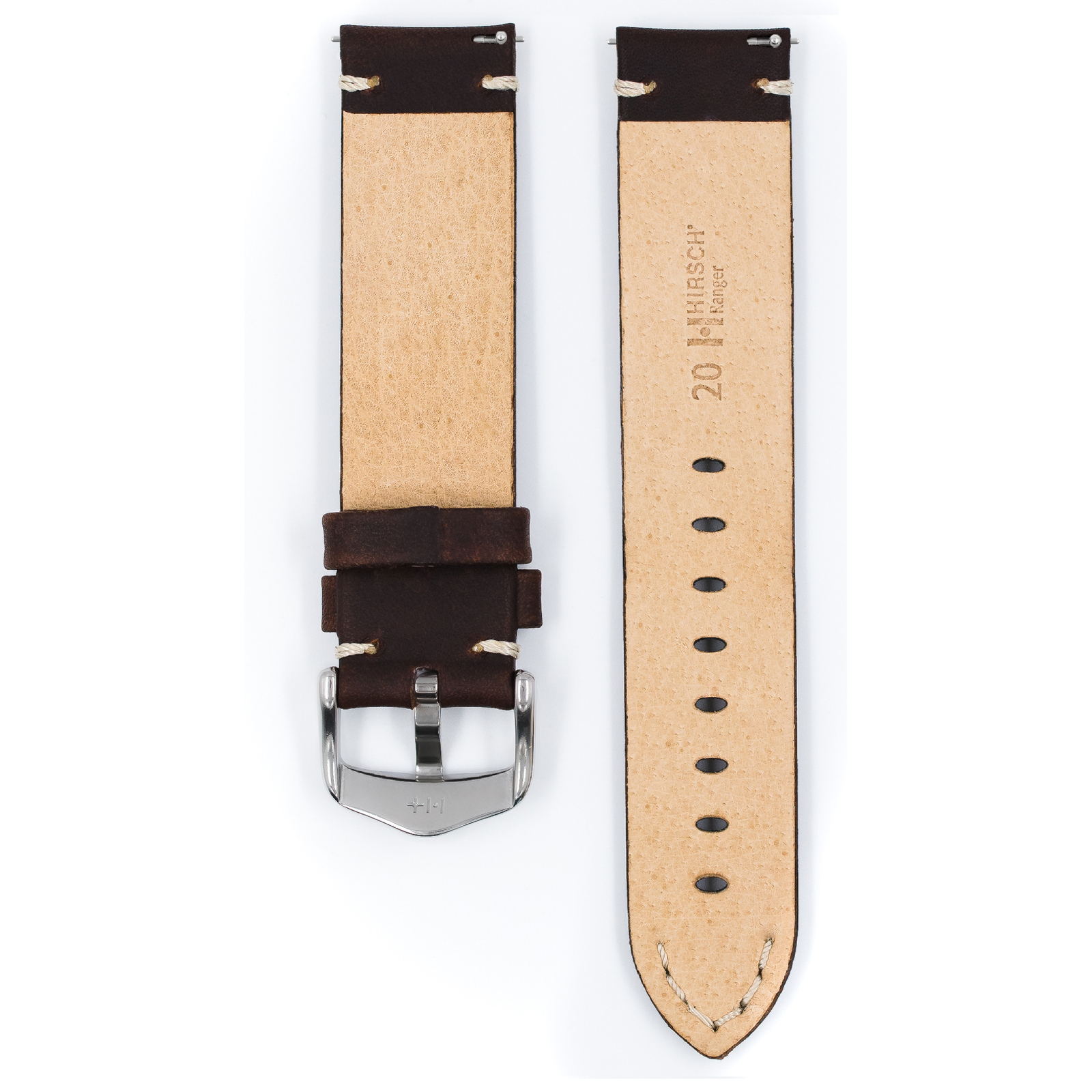 Hirsch Ranger Echtes Kalblederarmband 18 mm 05402010-2-18 - Image 3