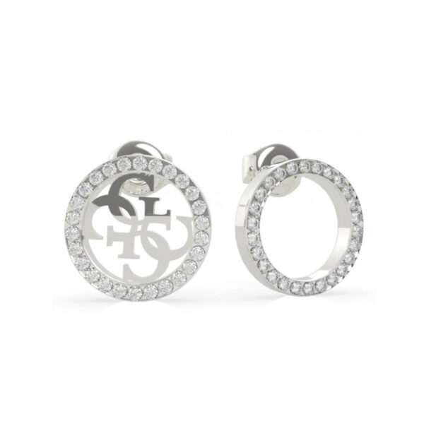 Guess Damen Silber Platin Ohrringe mit SWAROVSKI Elementen UBE79099
