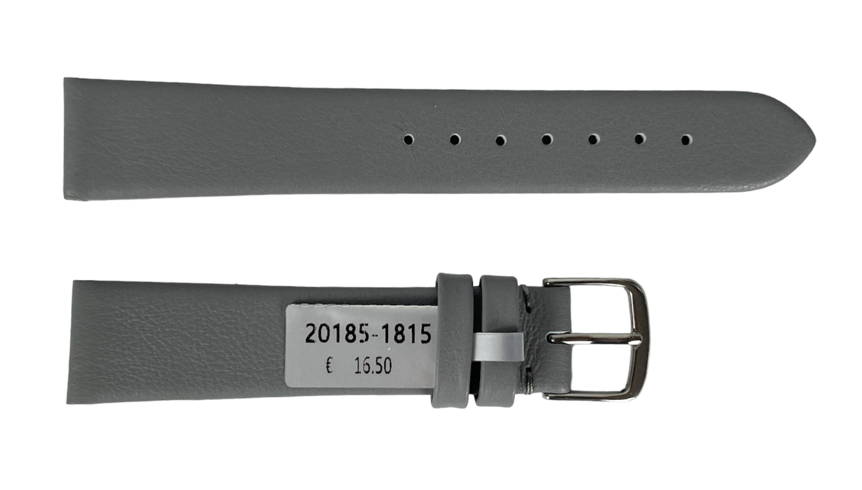 Wasserfester Hellgrauer Glattlederarmbanduhrband 18 mm