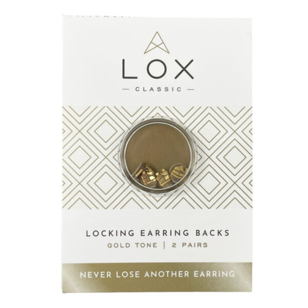 LOX Classic Verriegelungs Ohrringe Goldton