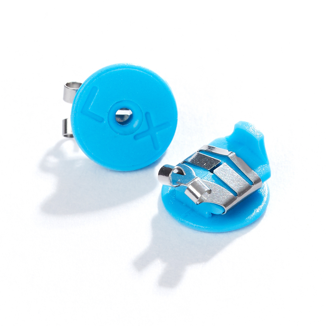 LOX Classic Verdeckte Ohringe – Blau - Image 2