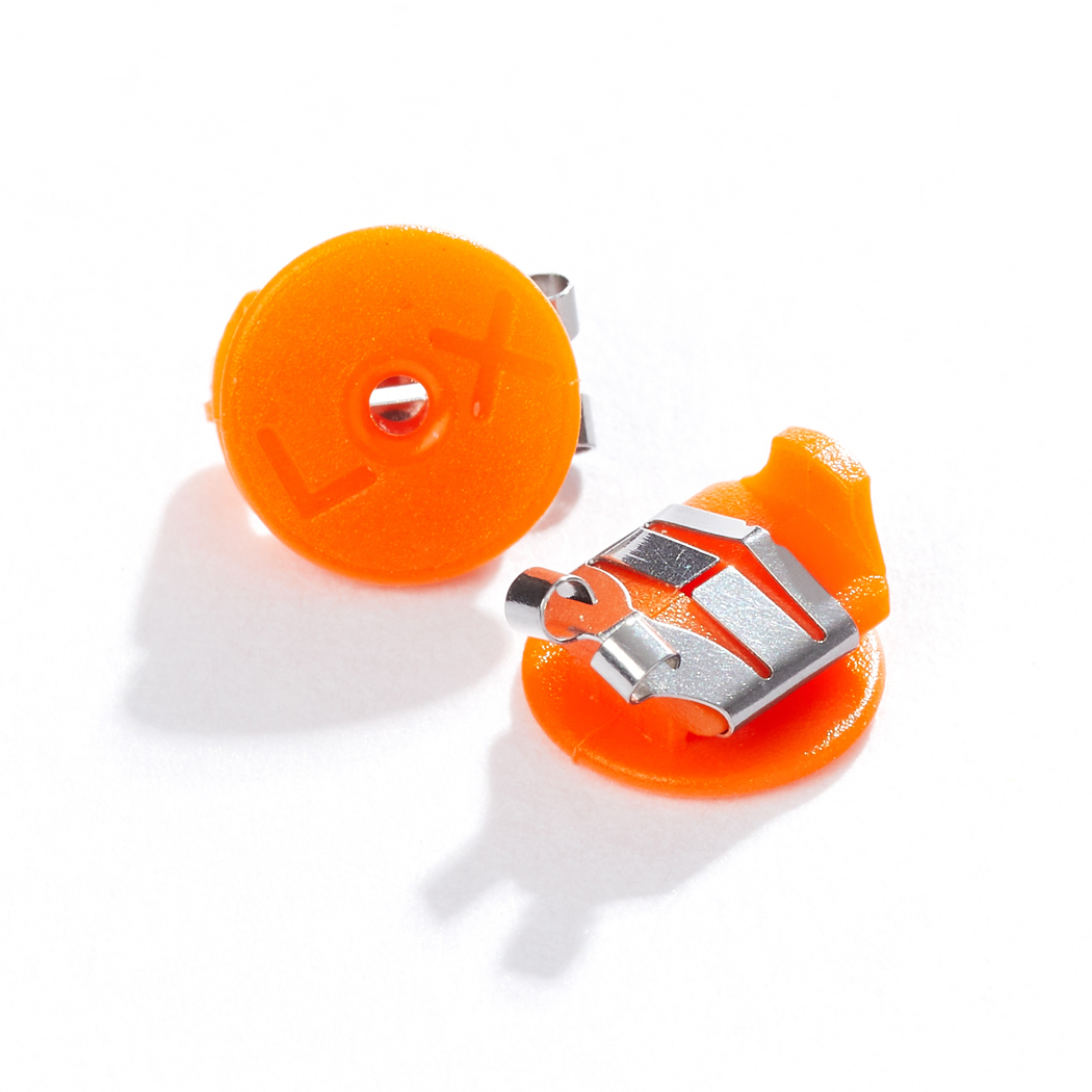 LOX Classic Verriegelungs Ohrringe Orange Farbe - Image 2