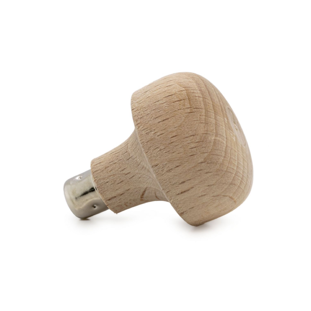 Gugita Messergriff, ungelackiert, Pilzform flachgedrückt, Ø 34 mm, Länge 35 mm