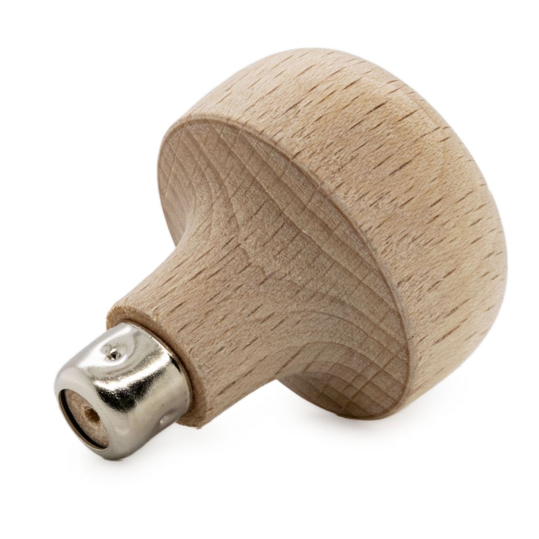 Gugita Messergriff, ungelackiert, Pilzform flachgedrückt, Ø 34 mm, Länge 35 mm - Image 2