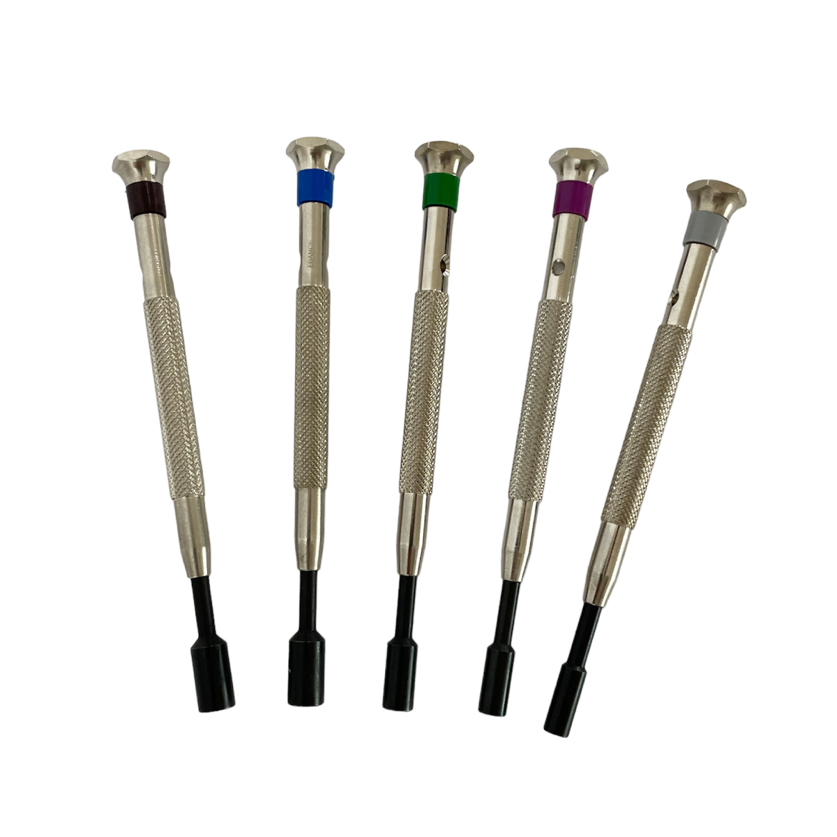 Horotec MSA 01.107-05 Set von 5 Spezialschraubendrehern mit fester weiblichem Schlüssel