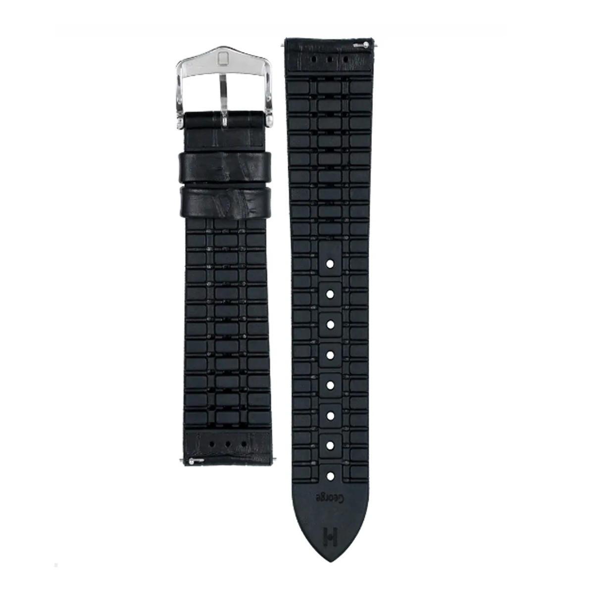 Hirsch George L schwarzes Kalbsleder Armband 20 mm 0925128052-2-20 - Image 3