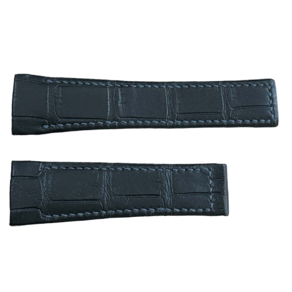 Neuer Tag Heuer Echtes Lederalnarmesser dunkelblau 22mm