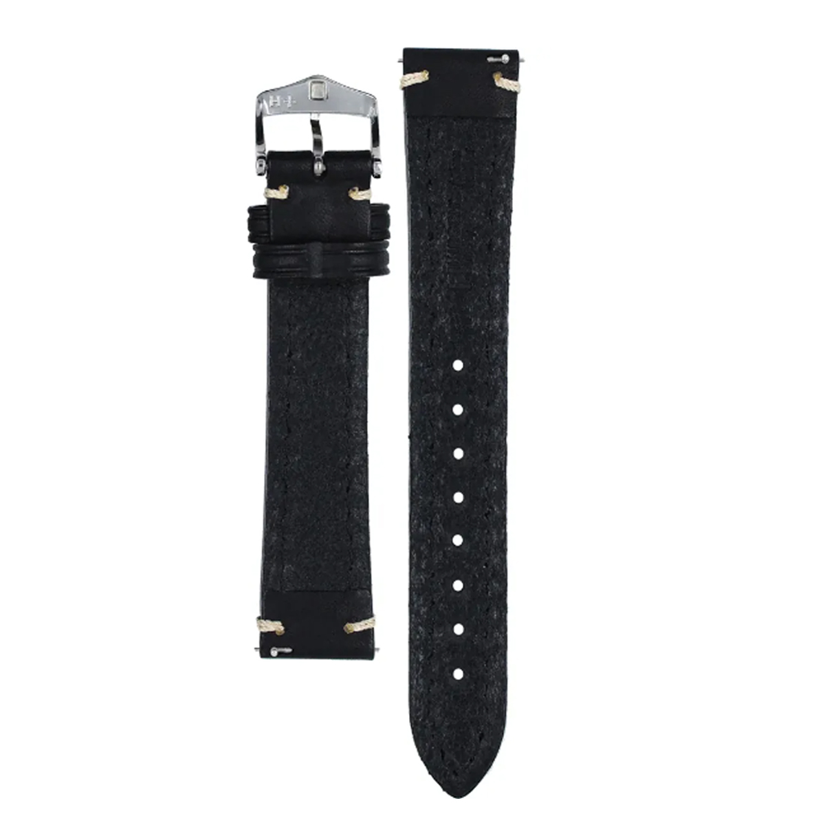 Hirsch Liberty Artisan L schwarzes Kalbsleder Armband 22 mm 10900250-2-22 - Image 3