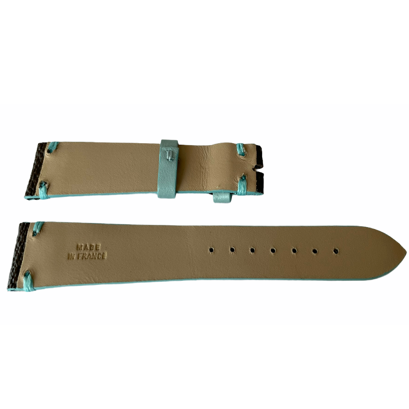 Louis Vuitton Monogram Lederarmband für Uhren Braun & Tiffany 18 mm - Image 2