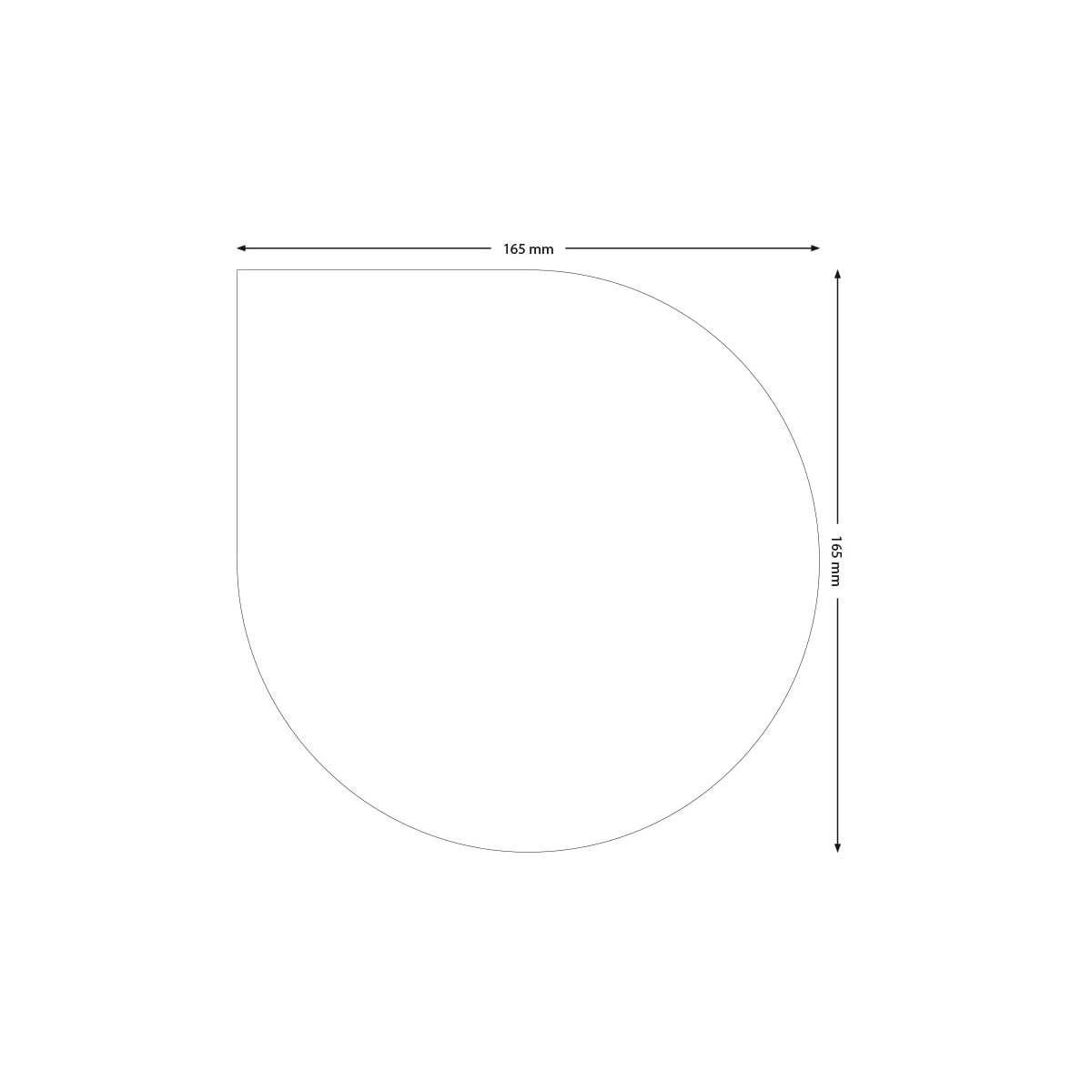 Beco Antistatik Arbeitsplatzmatte, weich, tropfenförmig, 165 x 165 mm, grün - Image 2