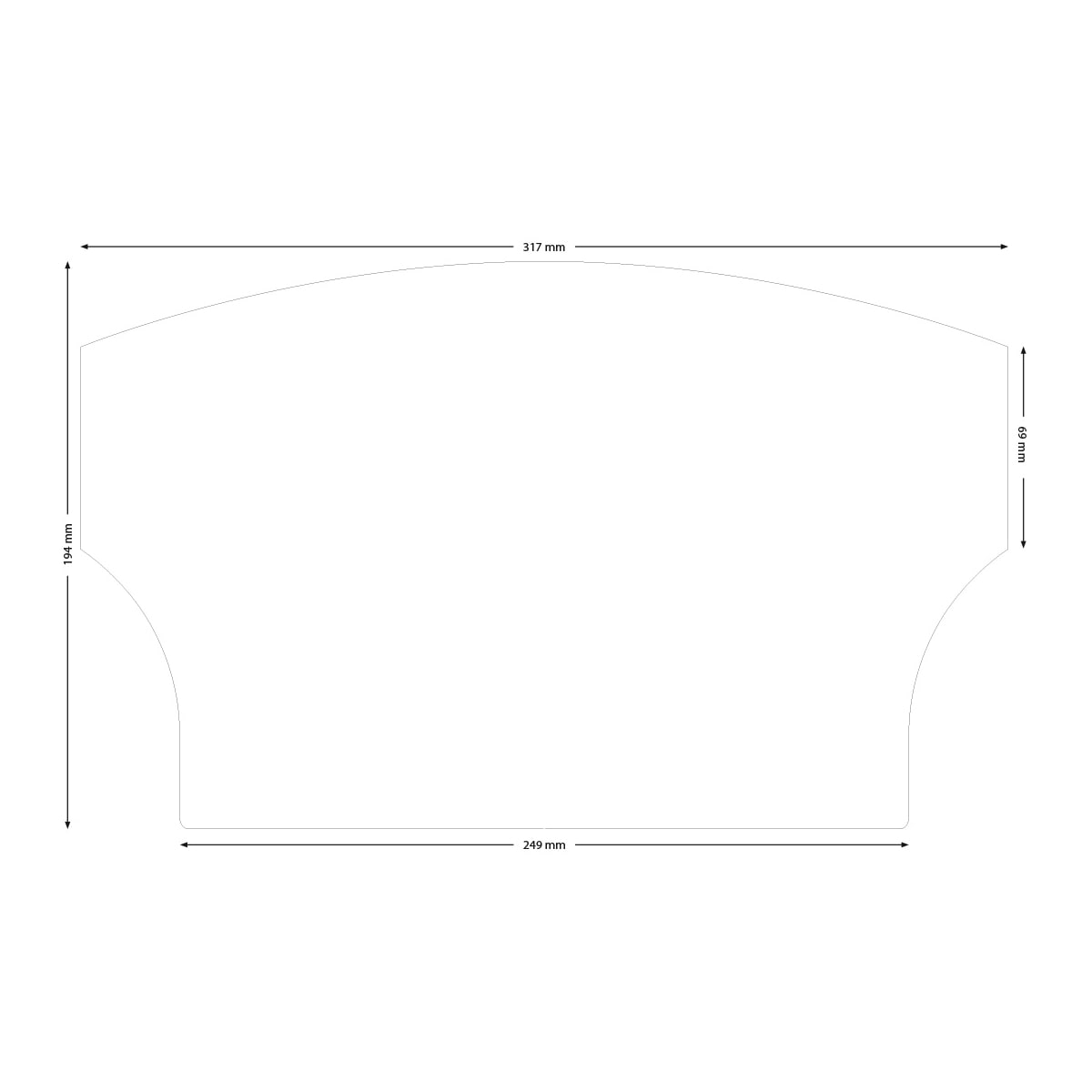 Antistatik Arbeitsplattenmatte für Banco, weich, gekrümmte Form, 317 x 194 mm, grün - Image 2