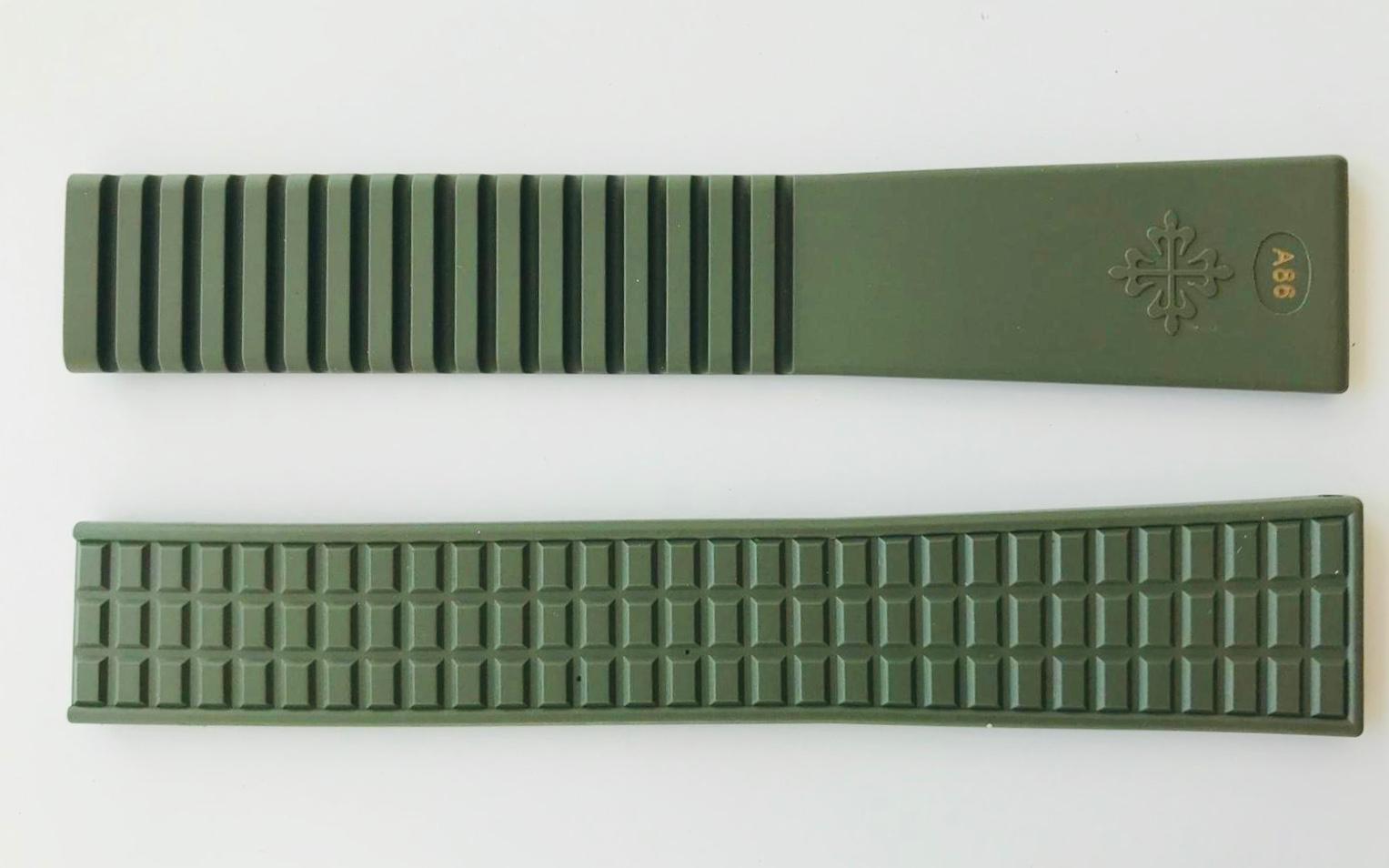 Neuer Strap in Grün für Patek Philippe Aquanaut Jumbo Khaki 5168G-010 19mm - Image 2