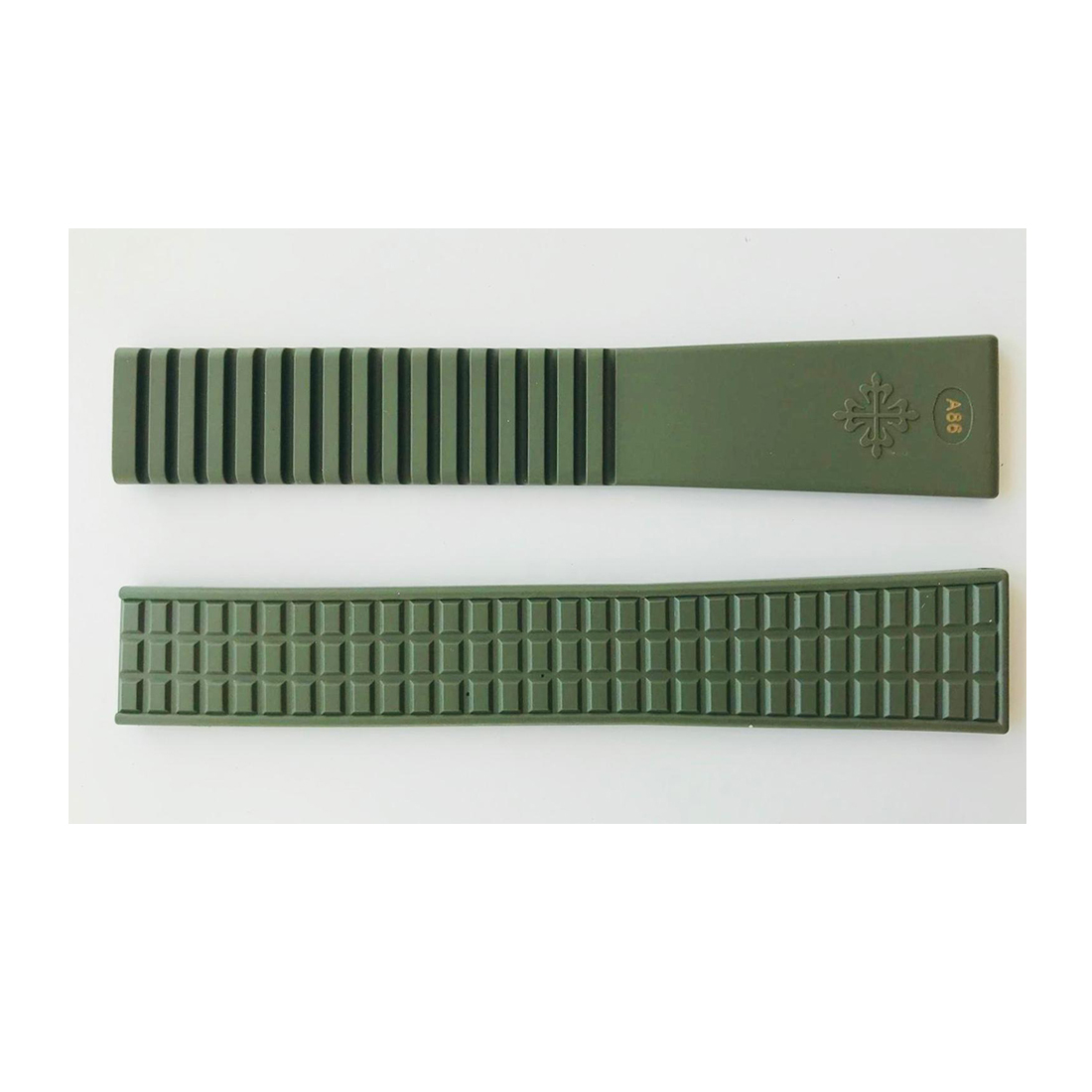 Neuer Strap in Grün für Patek Philippe Aquanaut Jumbo Khaki 5168G-010 19mm