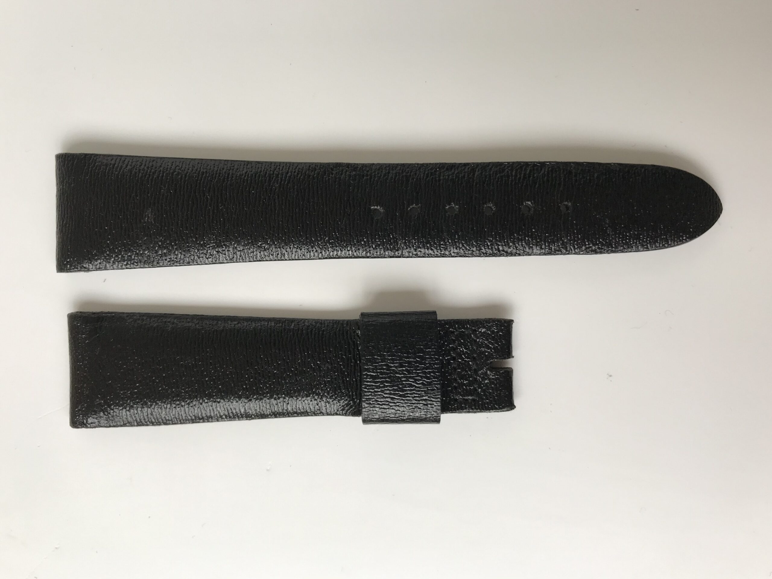 Neuer schwarzer Lederarmband für Herrenuhren von Movado (20mm)