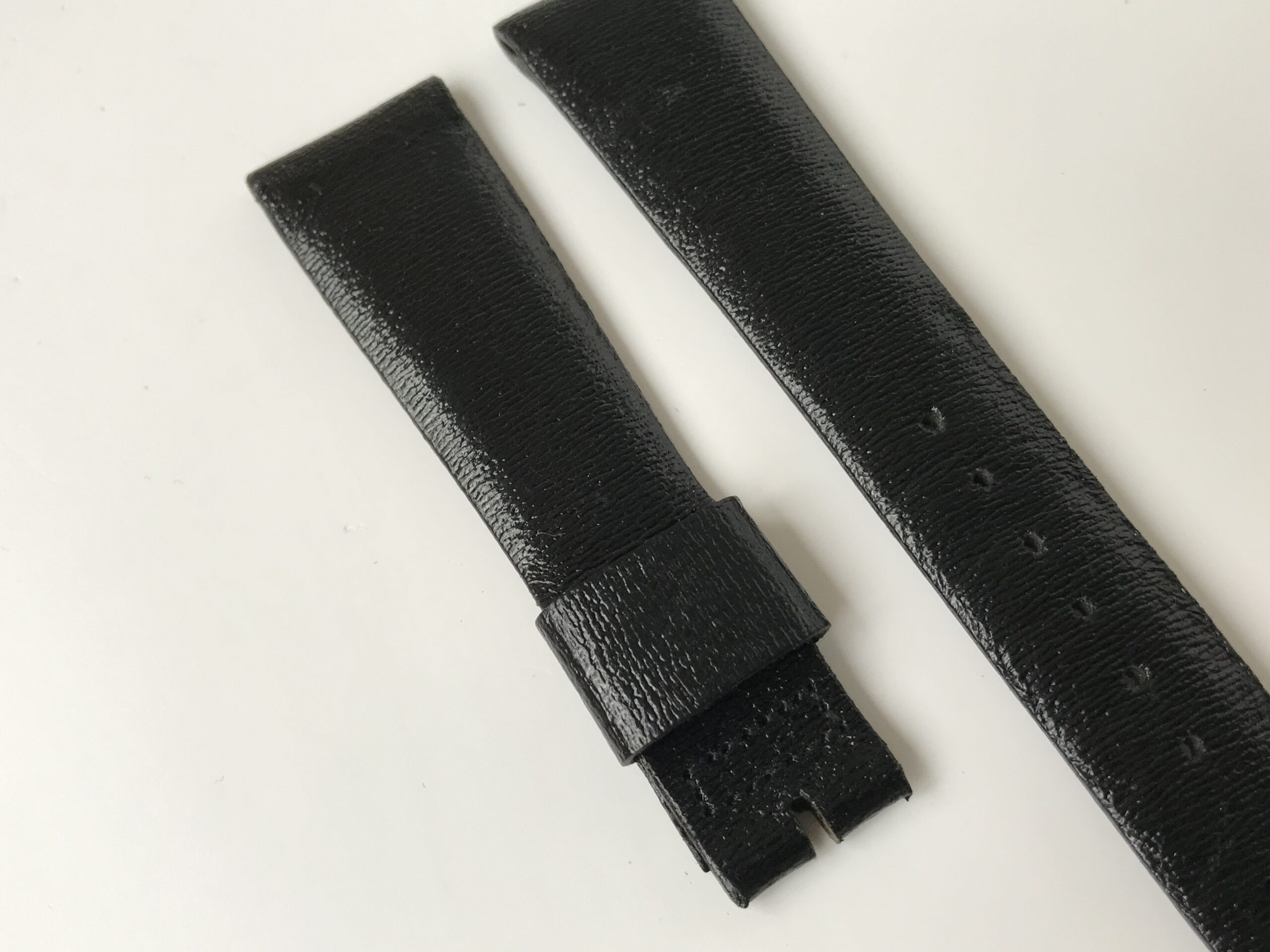 Neuer schwarzer Lederarmband für Herrenuhren von Movado (20mm) - Image 2