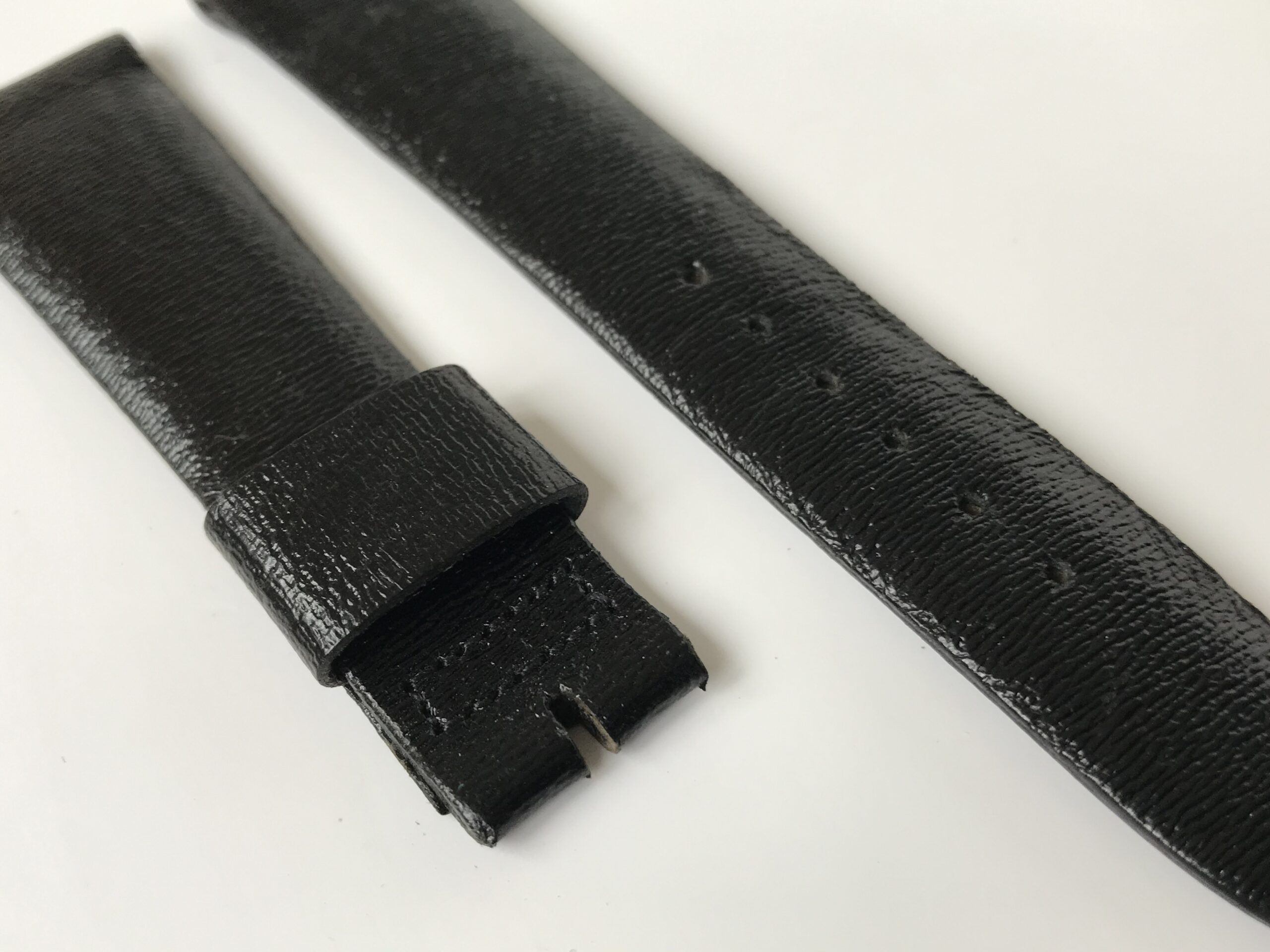 Neuer schwarzer Lederarmband für Herrenuhren von Movado (20mm) - Image 4