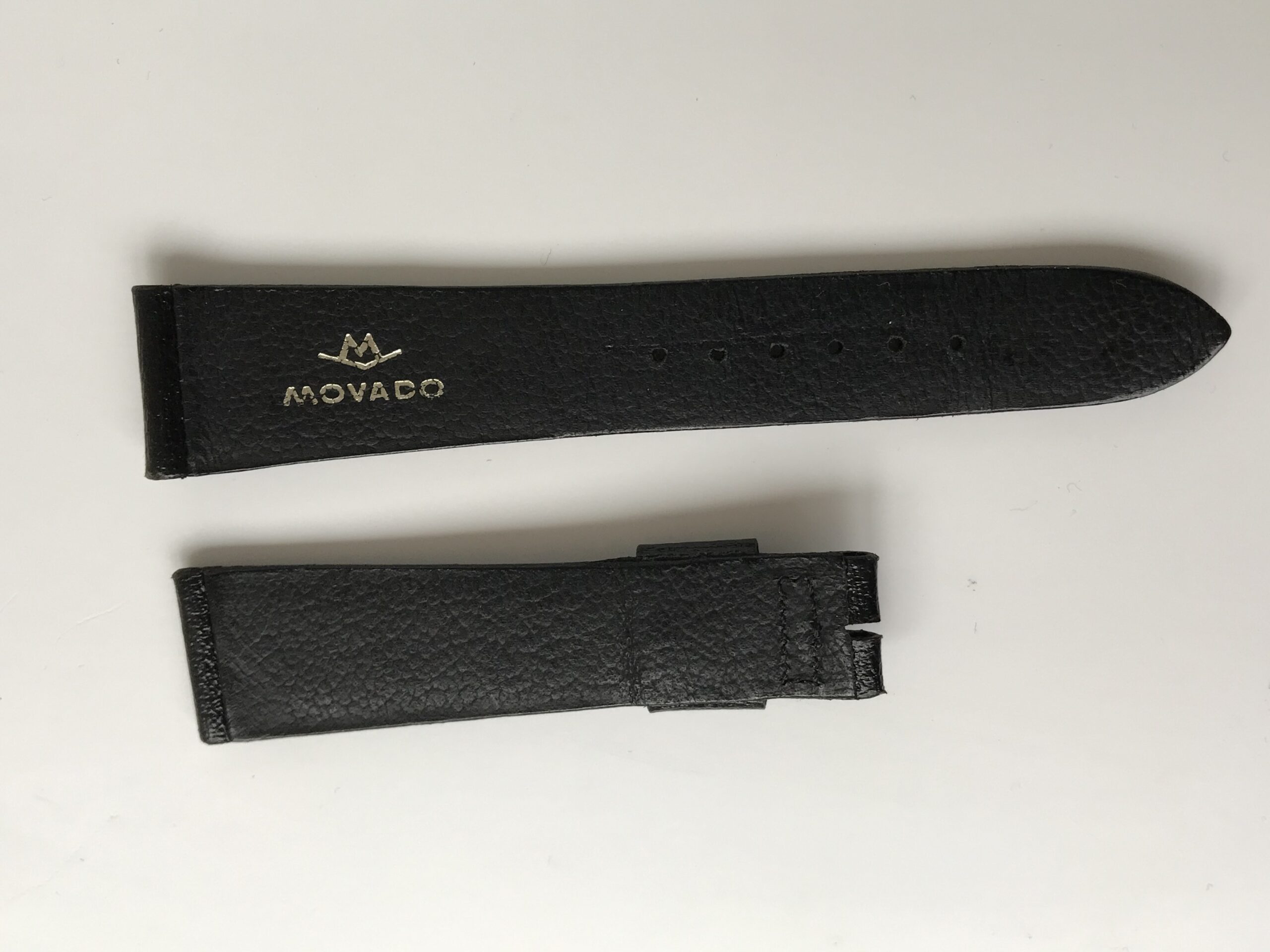 Neuer schwarzer Lederarmband für Herrenuhren von Movado (20mm) - Image 3